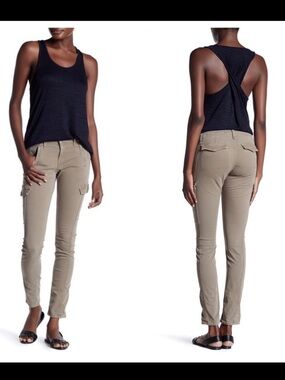 Rag &Bone Skinny Cargo Pants in Military Size 27 Green